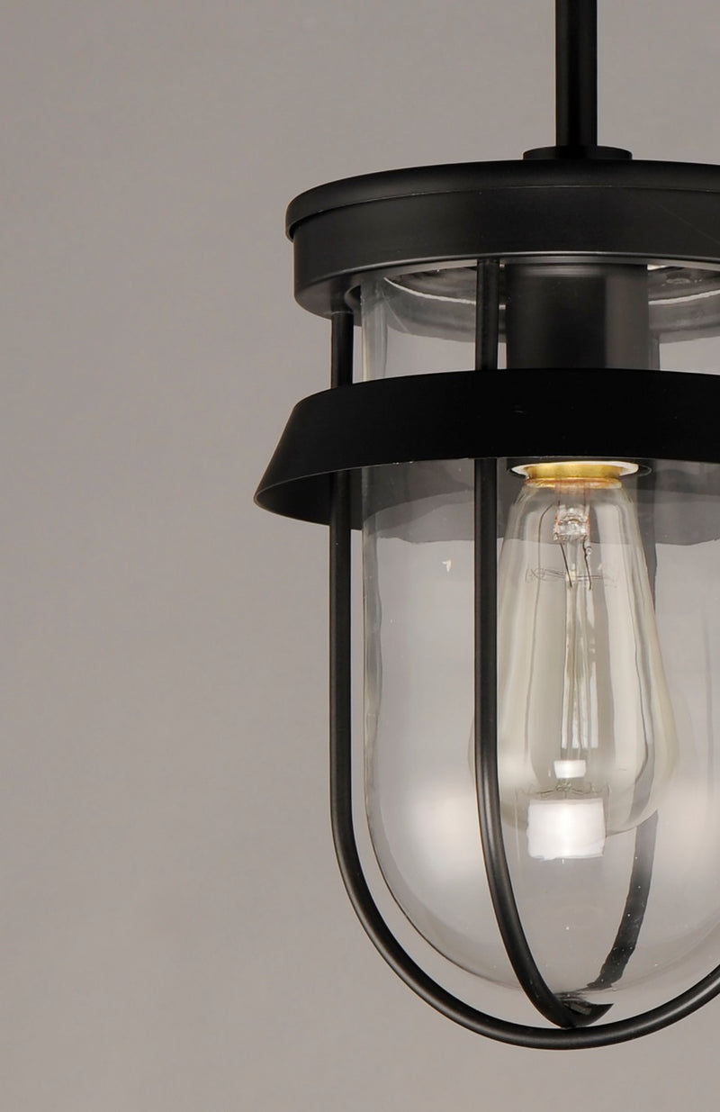 Maxim 10268CLBK One Light Semi-Flush Mount, Black
