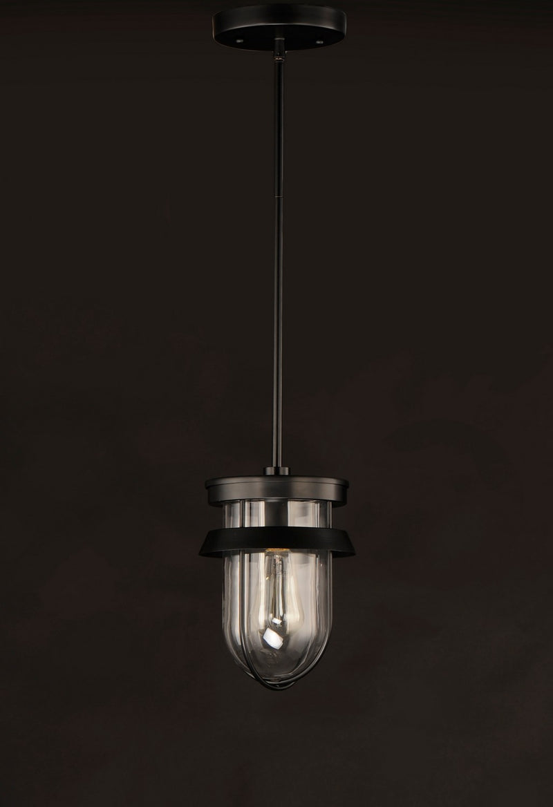 Maxim 10268CLBK One Light Semi-Flush Mount, Black
