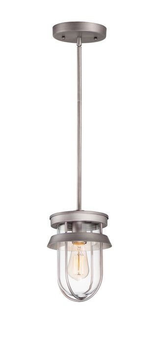 Maxim 10268CLWZ One Light Outdoor Pendant / Semi-Flush, Weathered Zinc