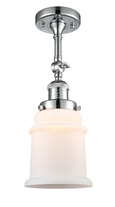 Innovations 201F-PC-G181 One Light Semi-Flush Mount, Polished Chrome