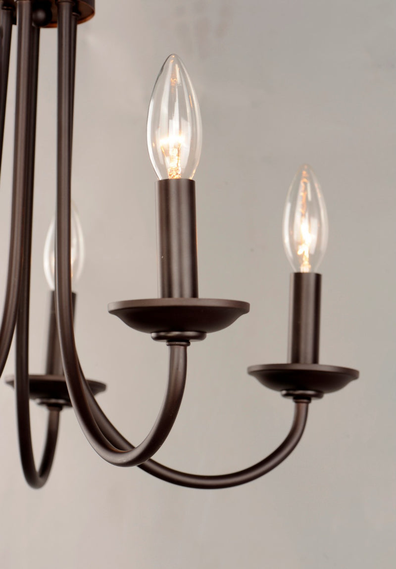 Maxim 10345OI Five Light Chandelier, Oil Rubbed Bronze