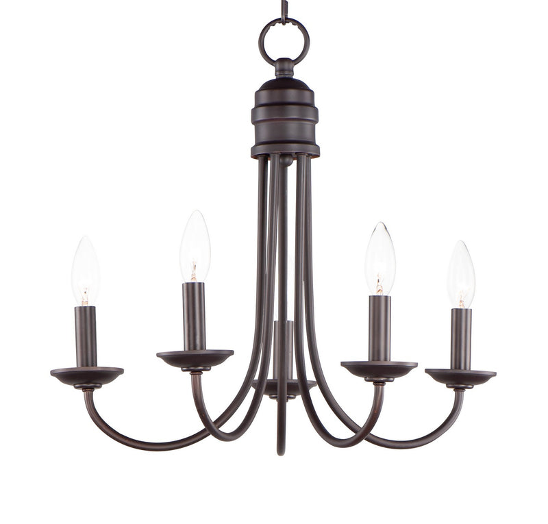 Maxim 10345OI Five Light Chandelier, Oil Rubbed Bronze