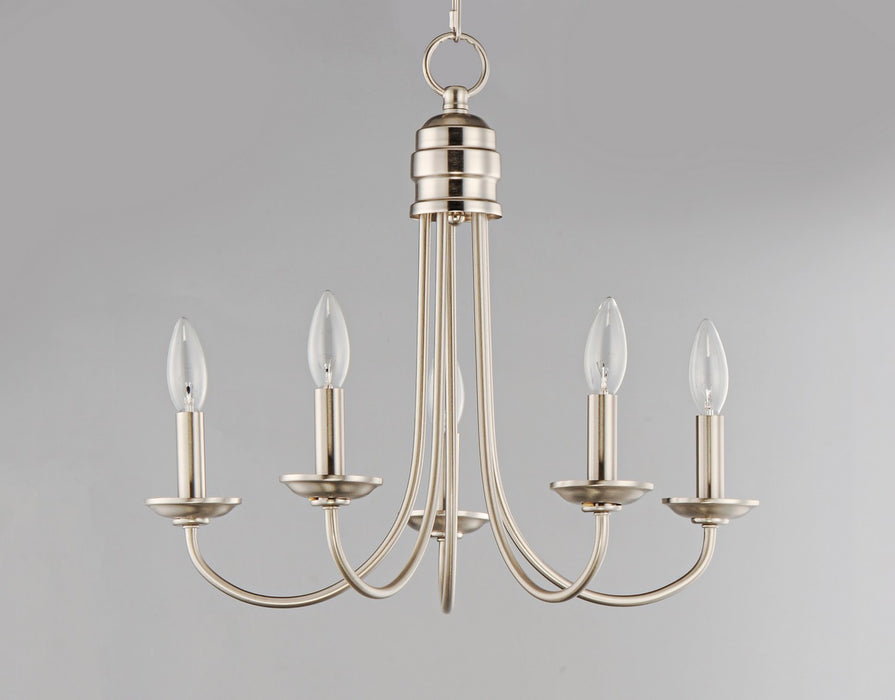 Maxim 10345SN Five Light Chandelier, Satin Nickel
