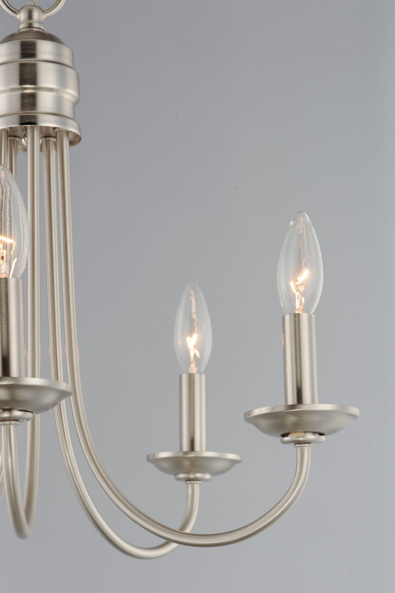 Maxim 10345SN Five Light Chandelier, Satin Nickel