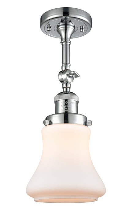 Innovations 201F-PC-G191 One Light Semi-Flush Mount, Polished Chrome