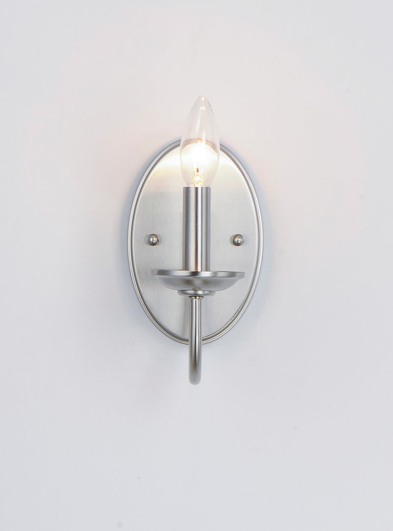 Maxim 10351SN One Light Wall Sconce, Satin Nickel
