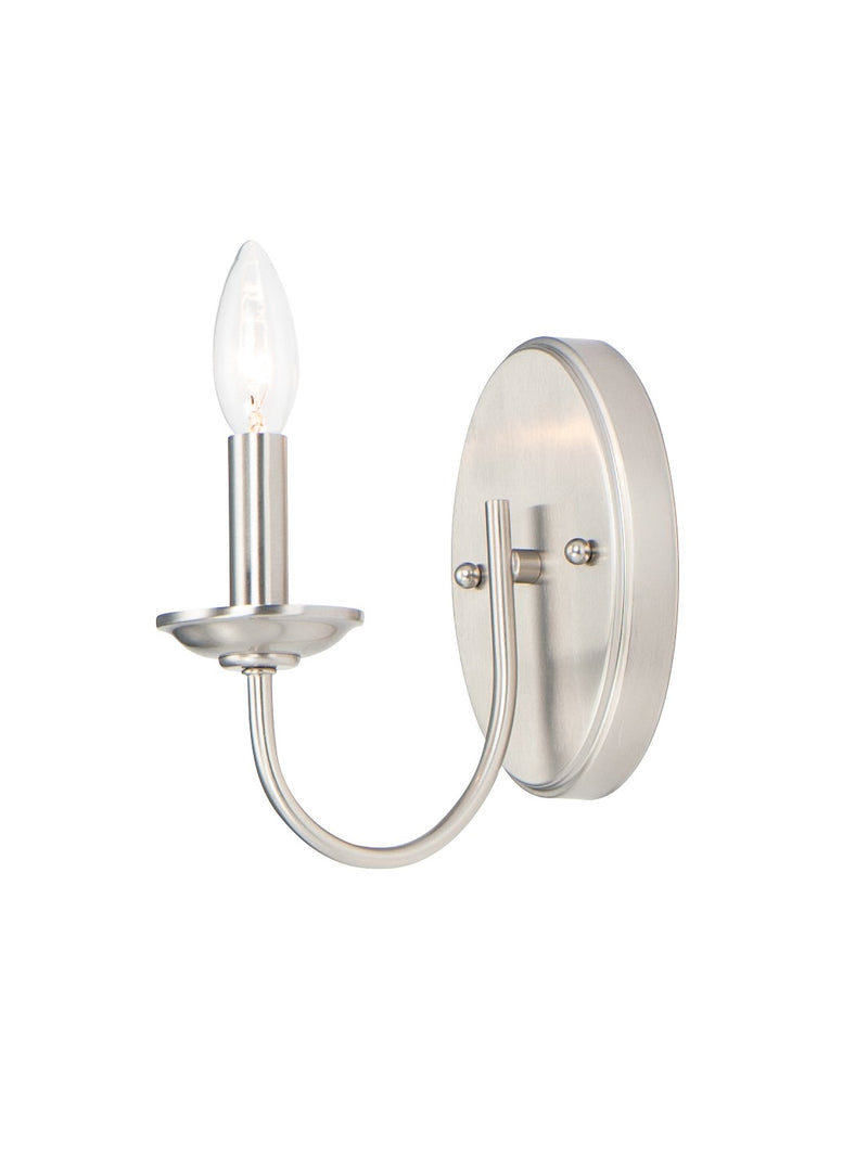 Maxim 10351SN One Light Wall Sconce, Satin Nickel