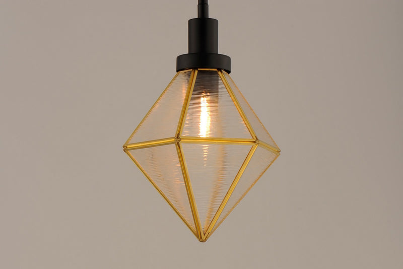 Maxim 11555BKBUB One Light Pendant, Black / Burnished Brass