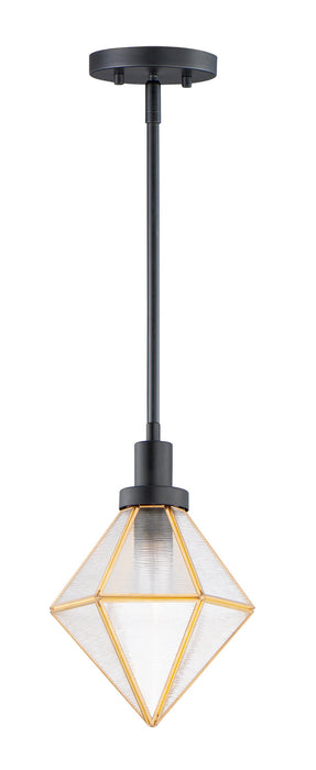 Maxim 11555BKBUB One Light Pendant, Black / Burnished Brass