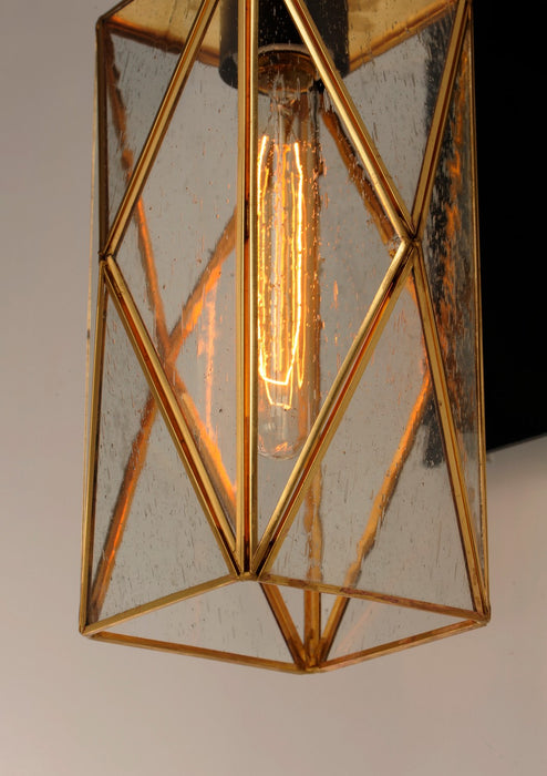 Maxim 11563CDBKBUB One Light Outdoor Wall Lantern, Black / Burnished Brass