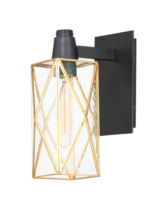 Maxim 11563CDBKBUB One Light Outdoor Wall Lantern, Black / Burnished Brass