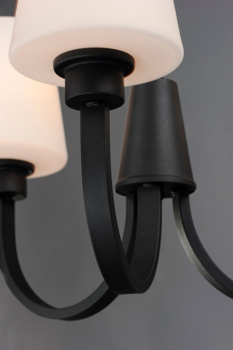 Maxim 11823SWBK Three Light Chandelier, Black