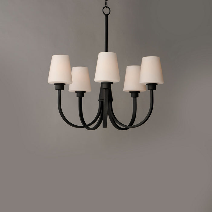 Maxim 11825SWBK Five Light Chandelier, Black