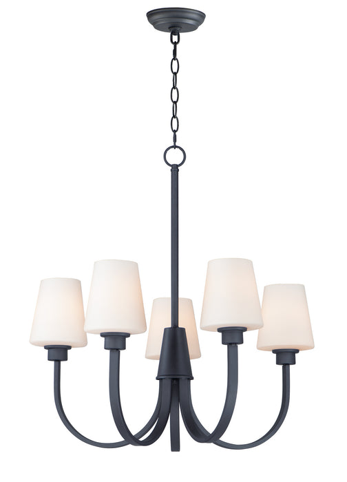 Maxim 11825SWBK Five Light Chandelier, Black