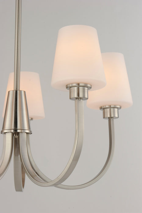 Maxim 11825SWSN Five Light Chandelier, Satin Nickel