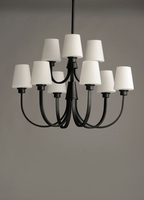 Maxim 11826SWBK Nine Light Chandelier, Black