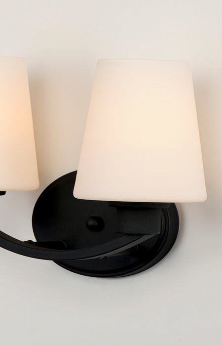 Maxim 11832SWBK Two Light Bath Vanity, Black