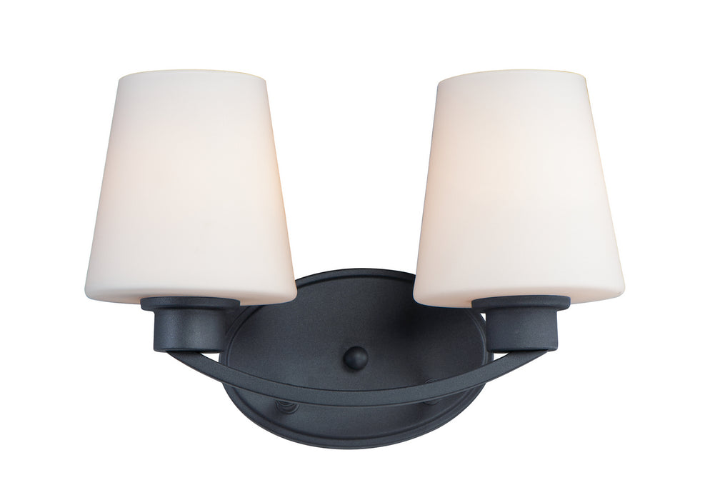 Maxim 11832SWBK Two Light Bath Vanity, Black