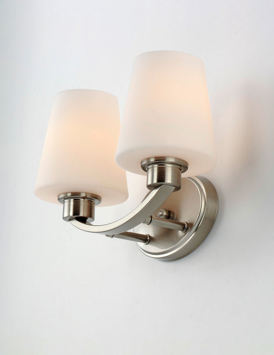 Maxim 11832SWSN Two Light Bath Vanity, Satin Nickel