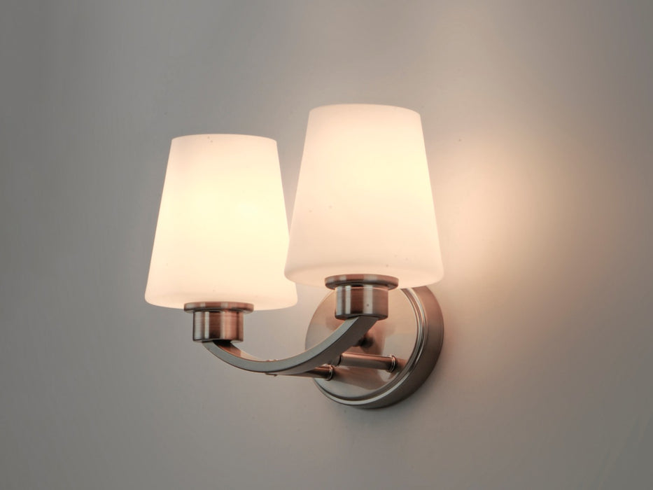 Maxim 11832SWSN Two Light Bath Vanity, Satin Nickel