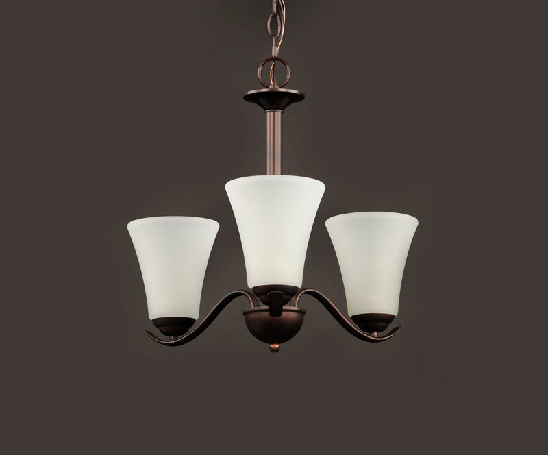 Maxim 12073FTOI Three Light Chandelier, Oil Rubbed Bronze