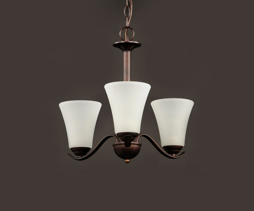 Maxim 12073FTOI Three Light Chandelier, Oil Rubbed Bronze