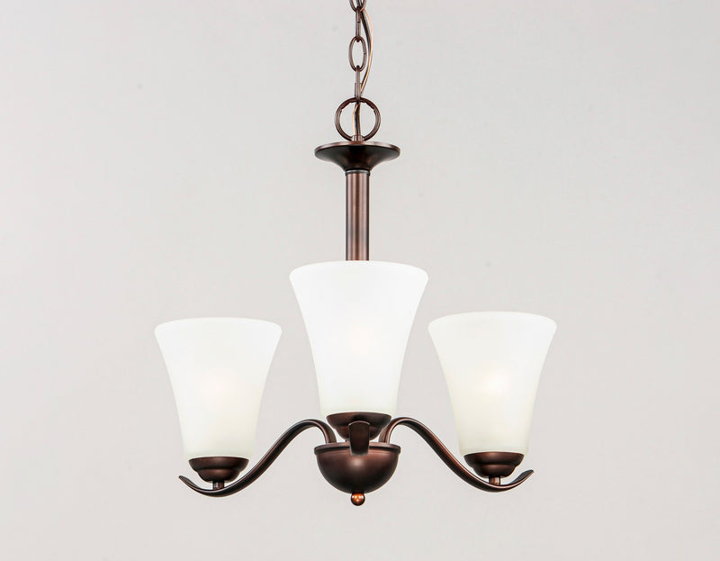 Maxim 12073FTOI Three Light Chandelier, Oil Rubbed Bronze