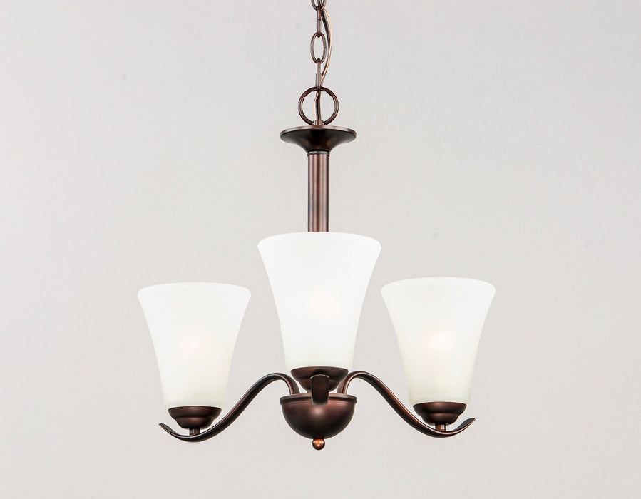 Maxim 12073FTOI Three Light Chandelier, Oil Rubbed Bronze