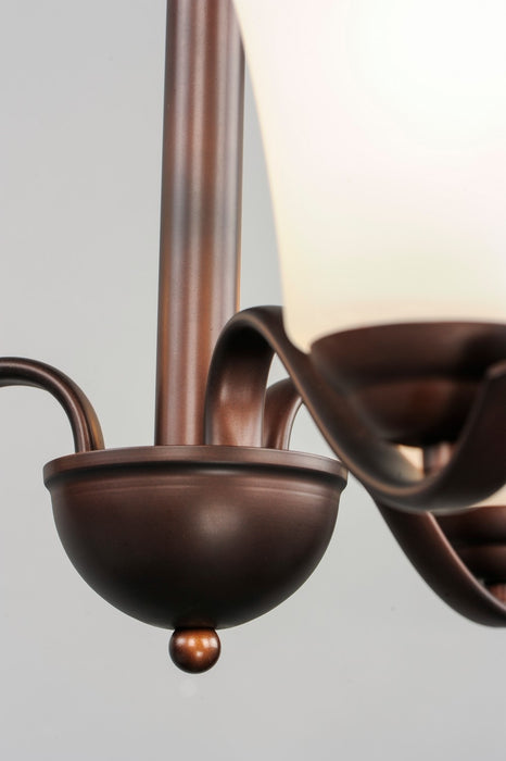 Maxim 12073FTOI Three Light Chandelier, Oil Rubbed Bronze