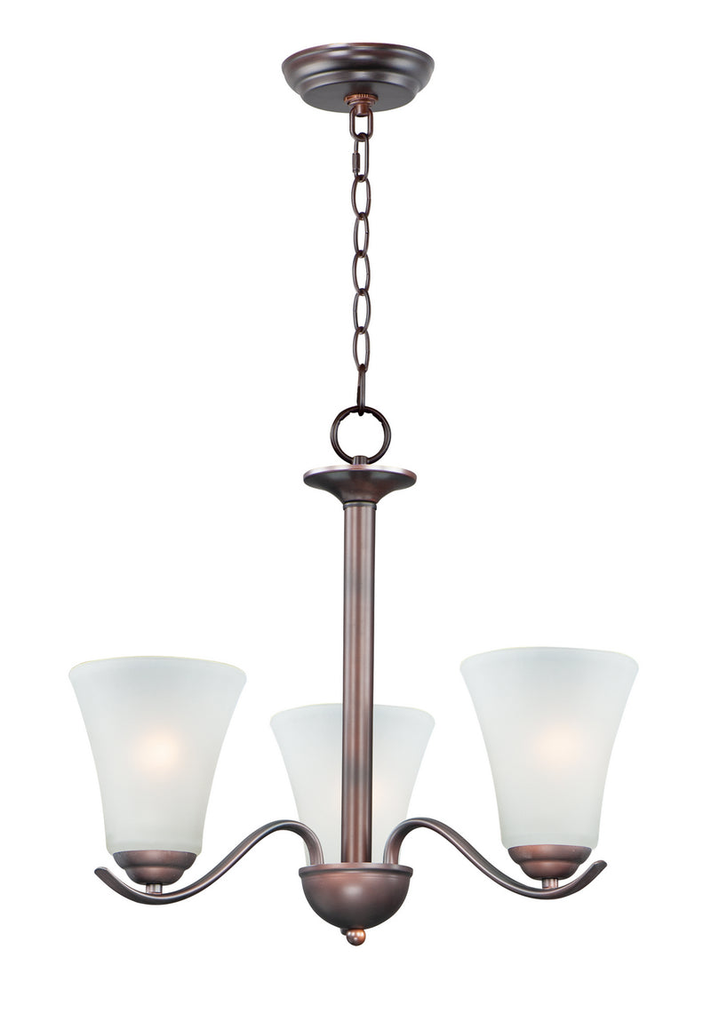 Maxim 12073FTOI Three Light Chandelier, Oil Rubbed Bronze