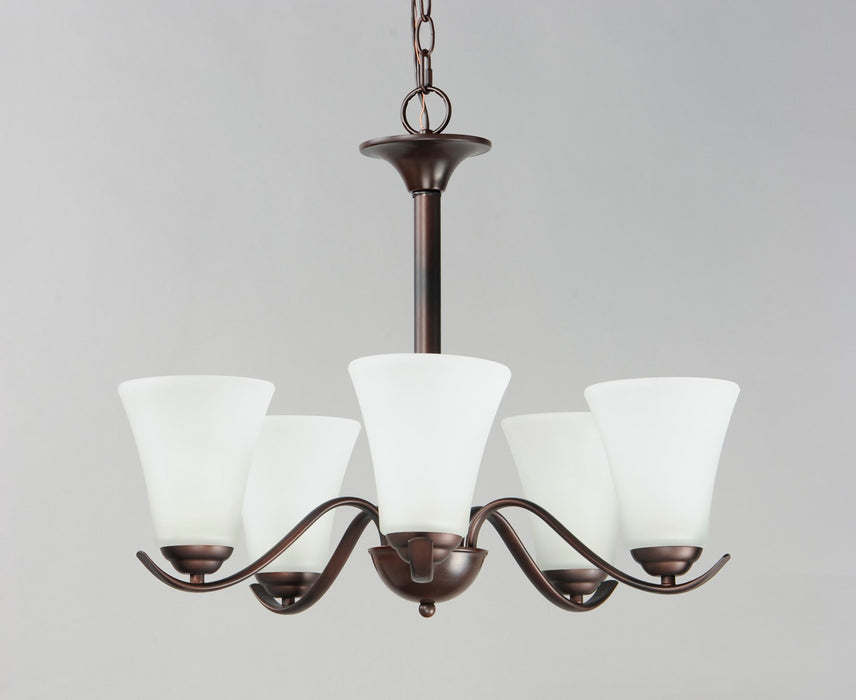 Maxim 12075FTOI Five Light Chandelier, Oil Rubbed Bronze