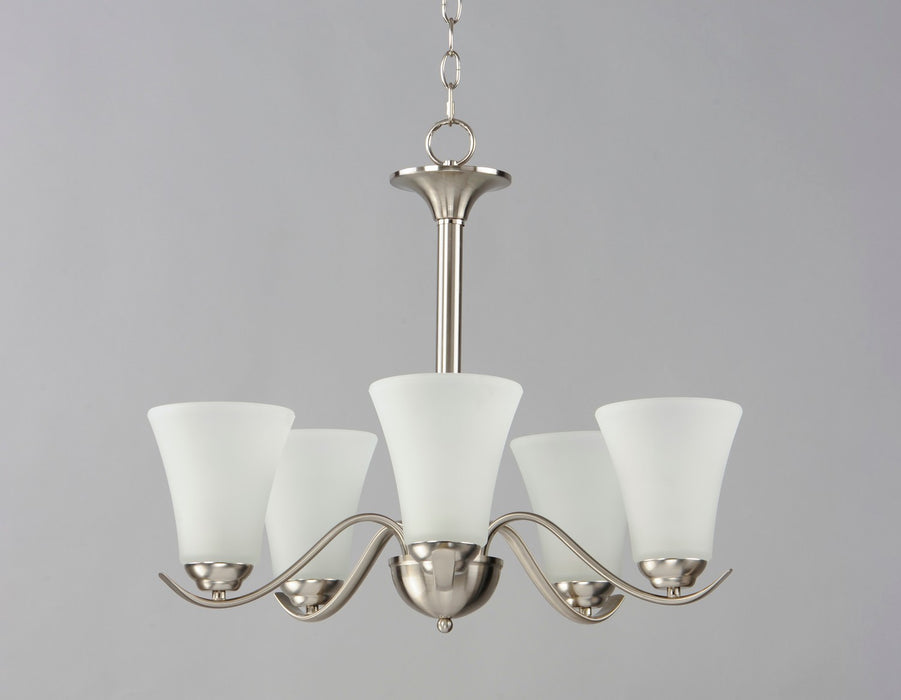 Maxim 12075FTSN Five Light Chandelier, Satin Nickel