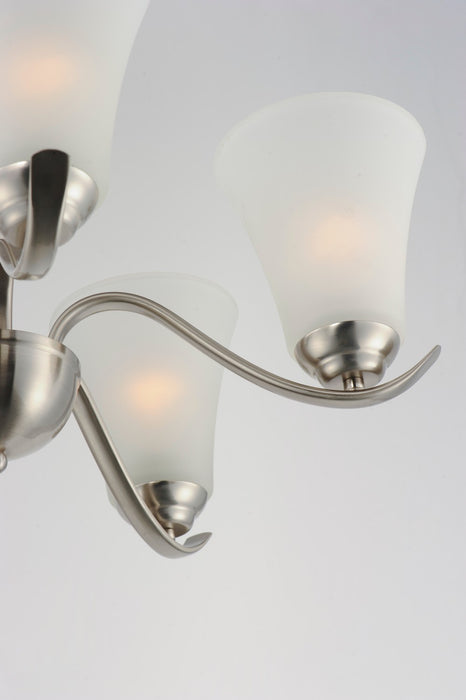 Maxim 12075FTSN Five Light Chandelier, Satin Nickel