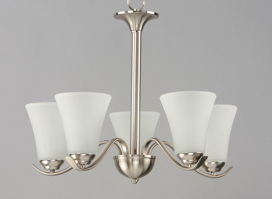 Maxim 12075FTSN Five Light Chandelier, Satin Nickel