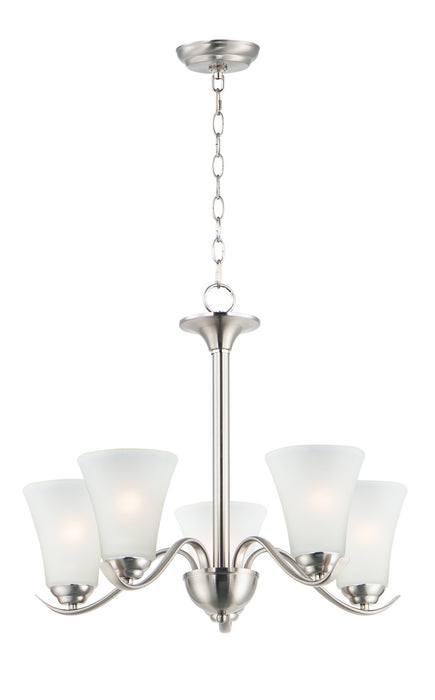 Maxim 12075FTSN Five Light Chandelier, Satin Nickel