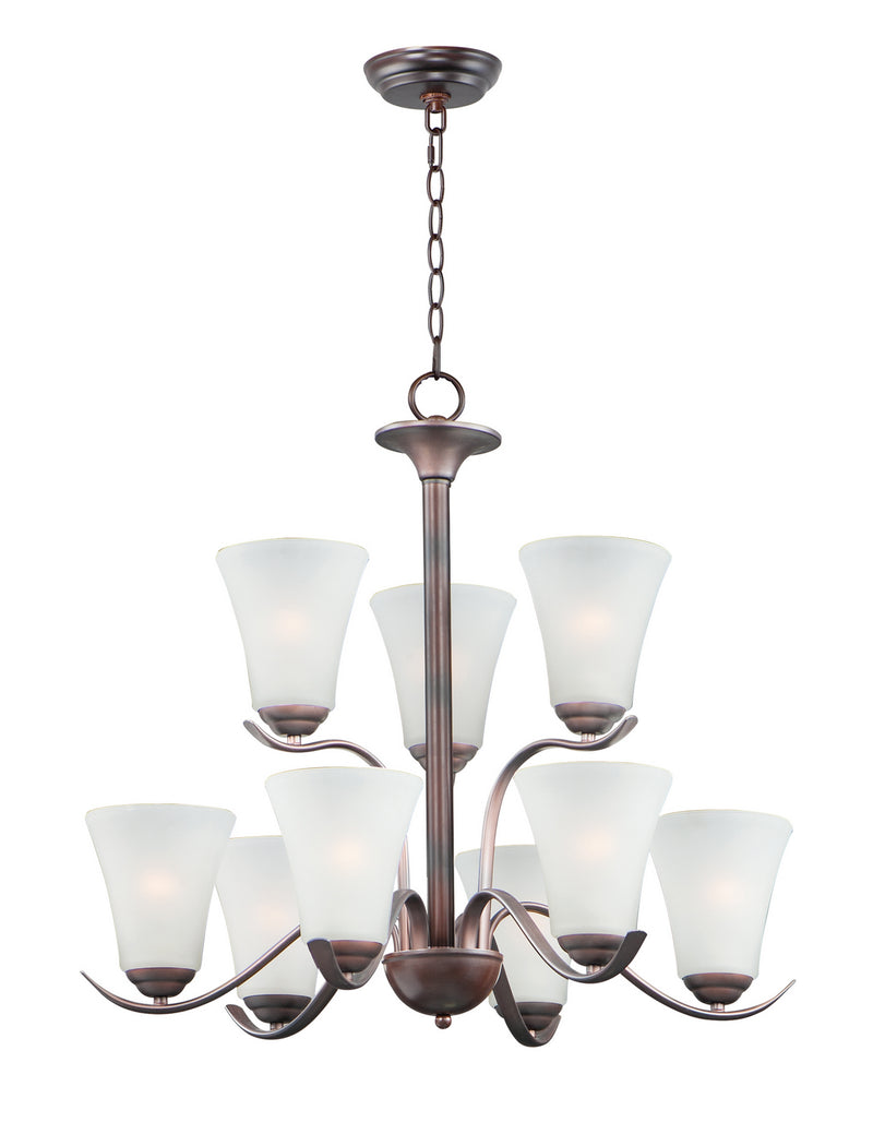 Maxim 12076FTOI Nine Light Chandelier, Oil Rubbed Bronze