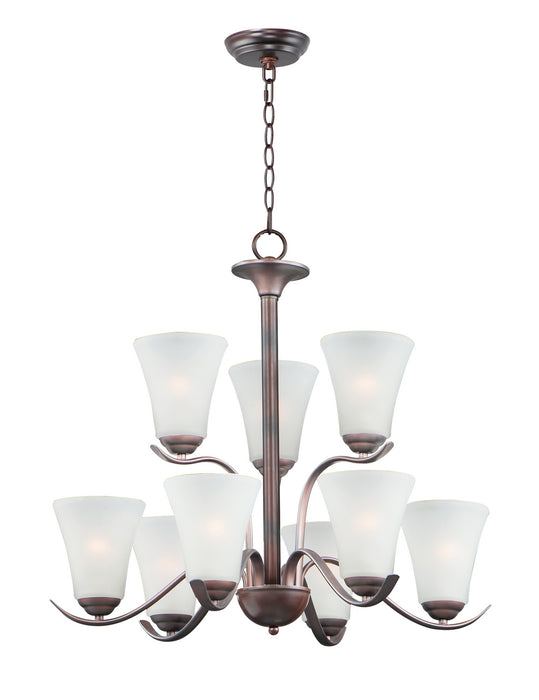 Maxim 12076FTOI Nine Light Chandelier, Oil Rubbed Bronze