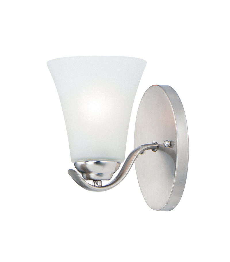 Maxim 12081FTSN One Light Bath Vanity, Satin Nickel