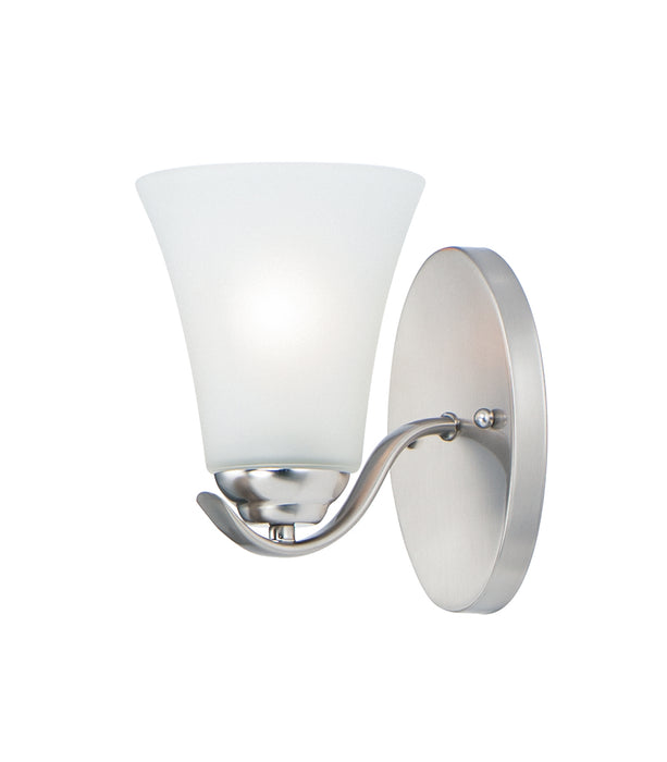 Maxim 12081FTSN One Light Bath Vanity, Satin Nickel