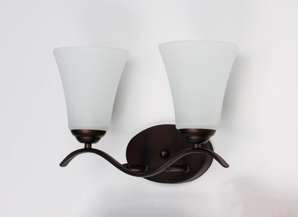 Maxim 12082FTOI Two Light Bath Vanity, Oil Rubbed Bronze
