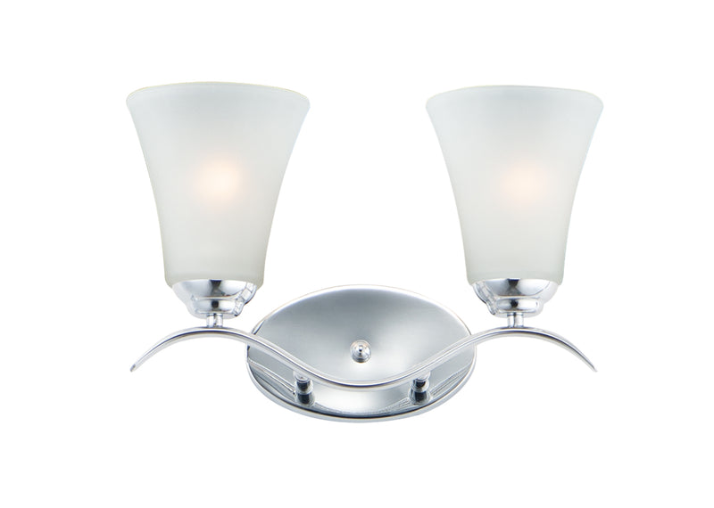 Maxim 12082FTPC Two Light Bath Vanity, Polished Chrome
