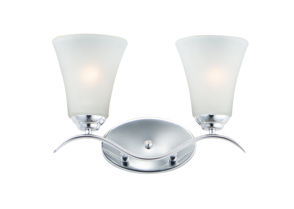Maxim 12082FTPC Two Light Bath Vanity, Polished Chrome