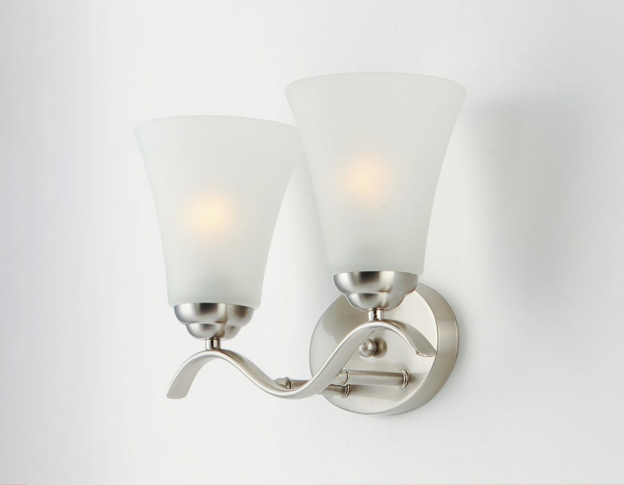 Maxim 12082FTSN Two Light Bath Vanity, Satin Nickel
