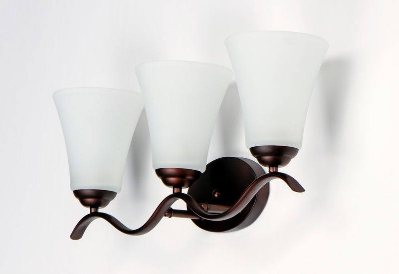 Maxim 12083FTOI Three Light Bath Vanity, Oil Rubbed Bronze