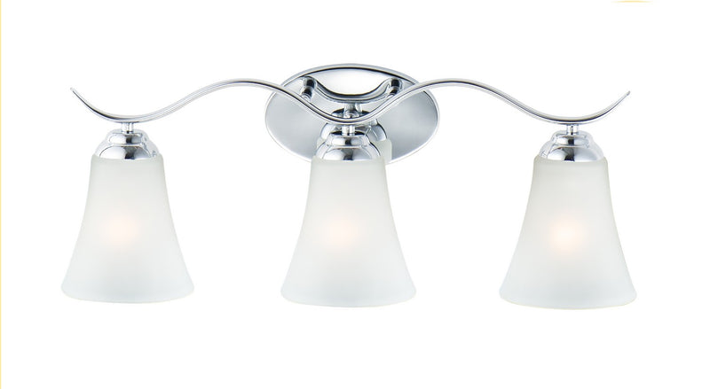 Maxim 12083FTPC Three Light Bath Vanity, Polished Chrome