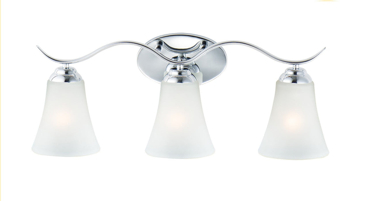 Maxim 12083FTPC Three Light Bath Vanity, Polished Chrome