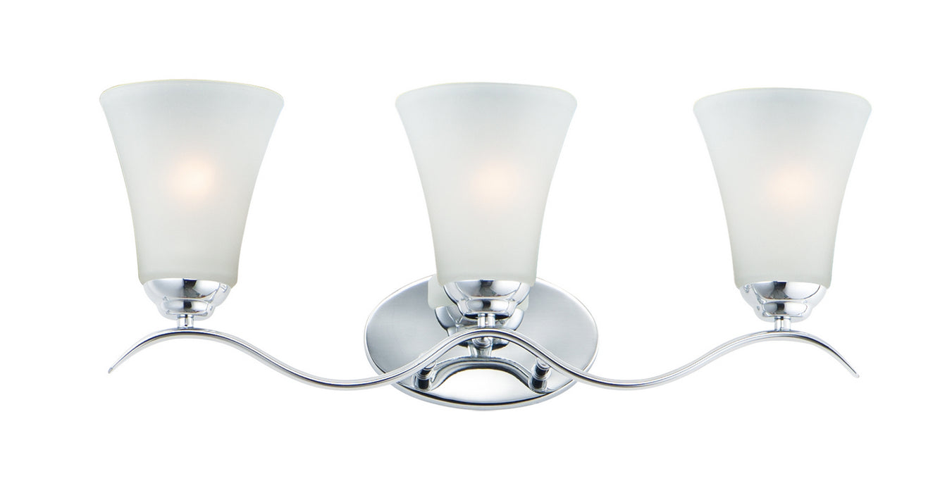 Maxim 12083FTPC Three Light Bath Vanity, Polished Chrome