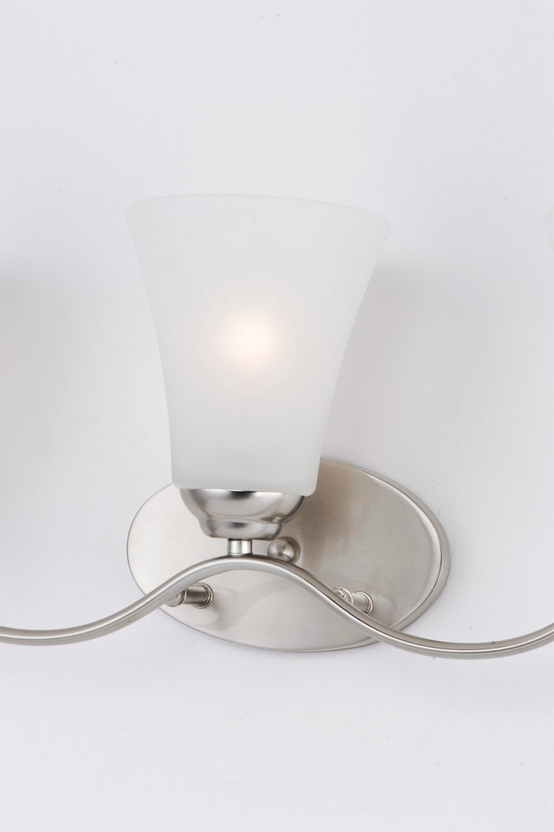 Maxim 12083FTSN Three Light Bath Vanity, Satin Nickel