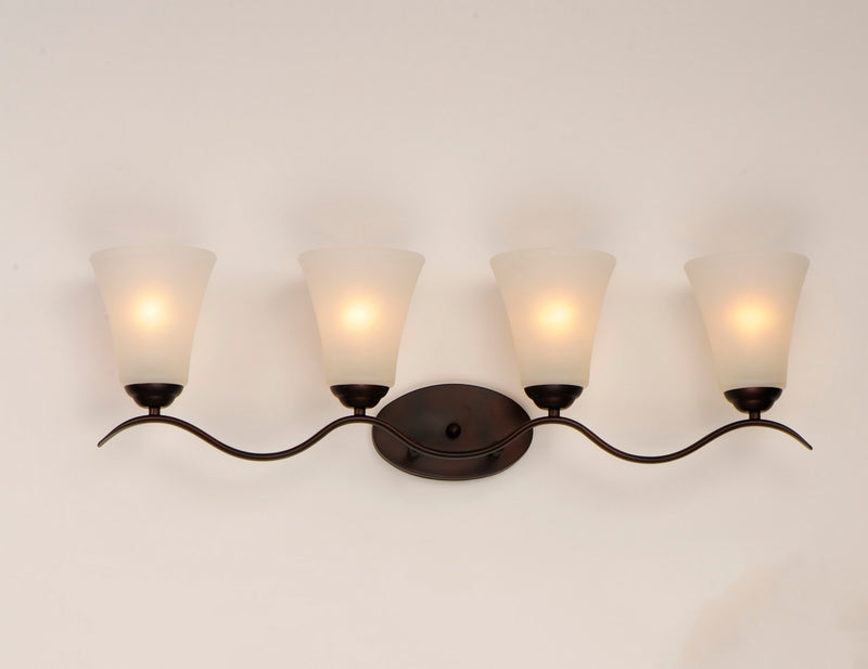 Maxim 12084FTOI Four Light Bath Vanity, Oil Rubbed Bronze