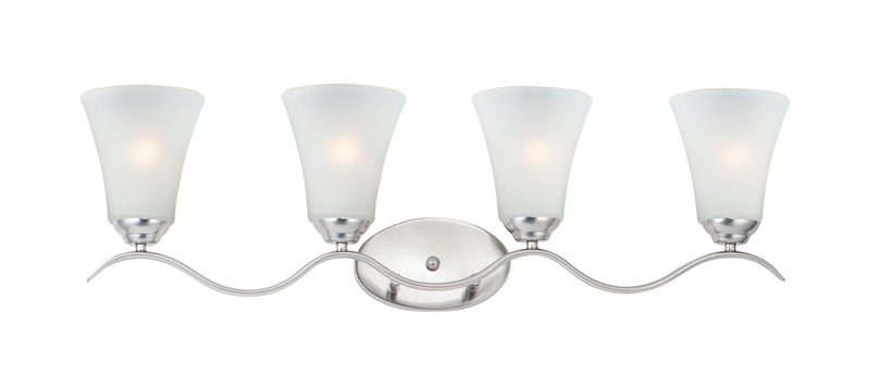 Maxim 12084FTSN Four Light Bath Vanity, Satin Nickel